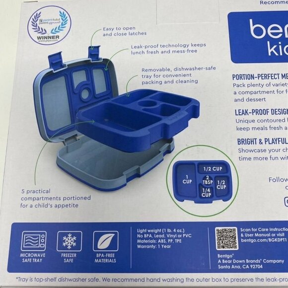 Bentgo Kids' Leakproof, 5 Compartment Bento-Style Kids' Lunch Box Various Prints - Picture 9 of 12